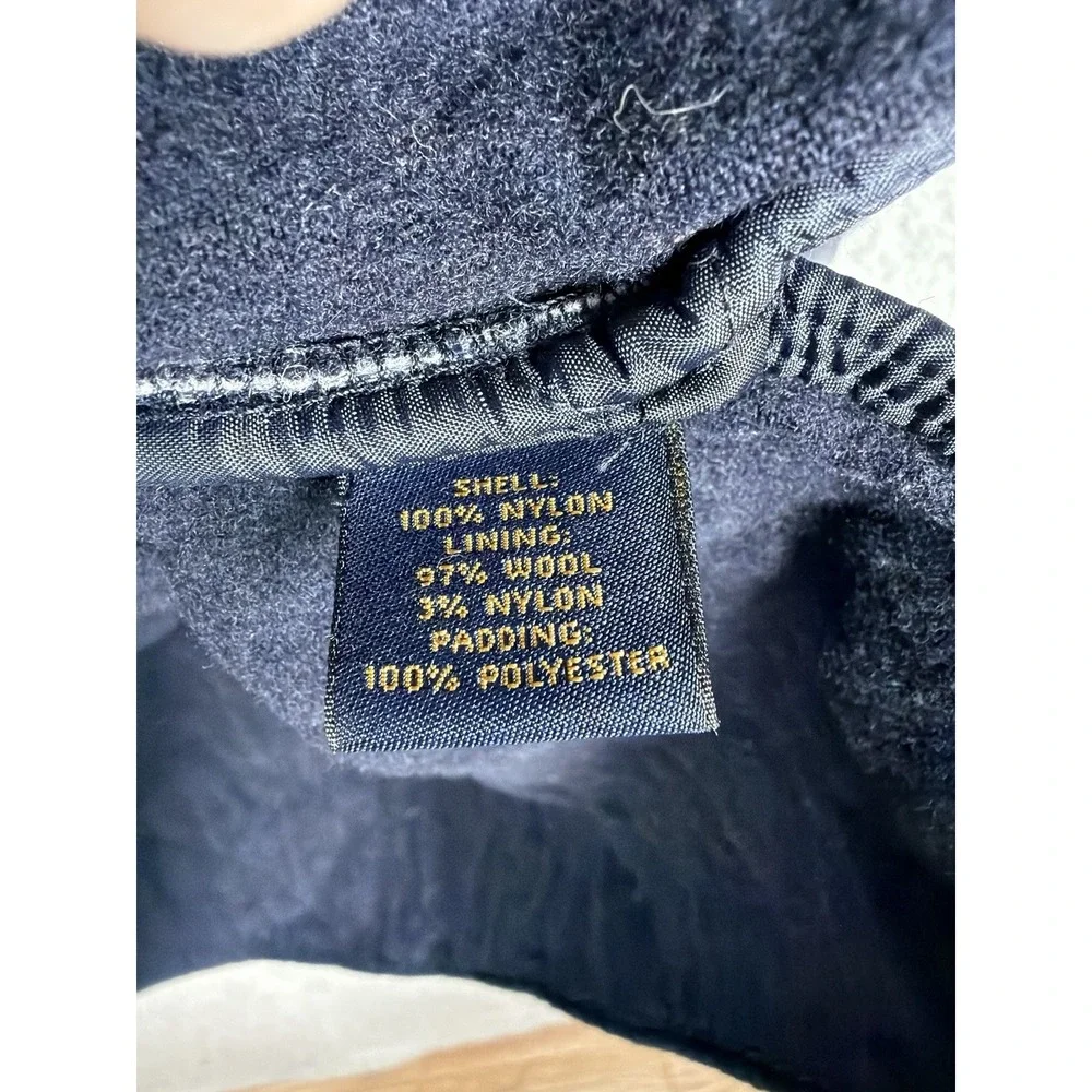 Brooks Brothers Mens M Navy Blue Quilted Vest Wool Lined Full Zip Preppy